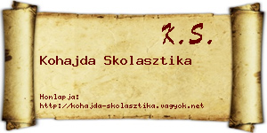 Kohajda Skolasztika névjegykártya